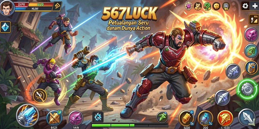 Screenshot gameplay 567LUCK menampilkan aksi pertempuran yang memikat.