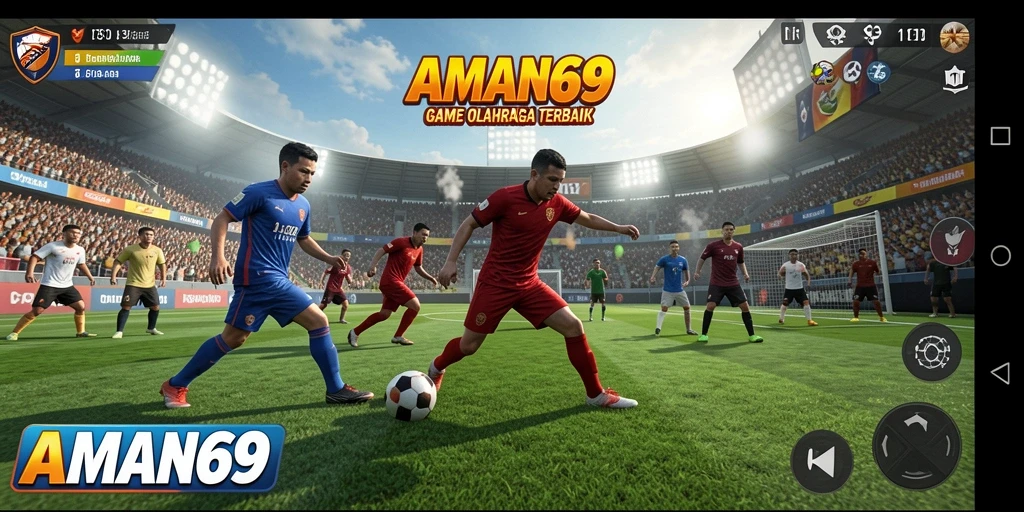 Tampilan seru gameplay AMAN69 saat pertandingan olahraga.