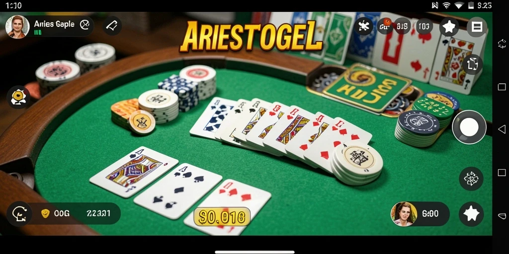 Screenshot ARIESTOGEL dengan gameplay Gaple yang seru.