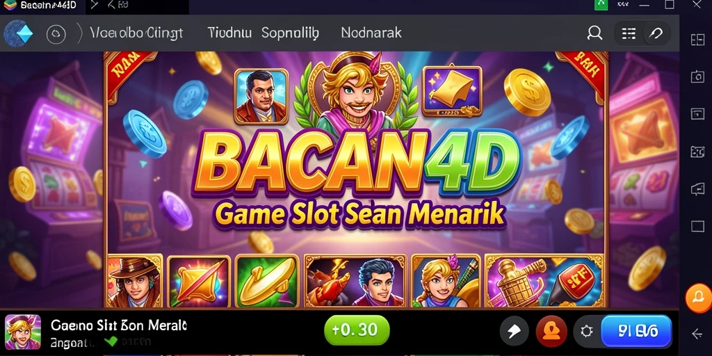 Tampilan gameplay menarik dari BACAN4D dengan efek visual yang memukau.