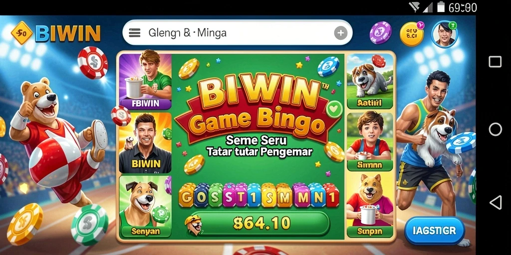 Tampilan gameplay Bingo yang mendebarkan dan seru.
