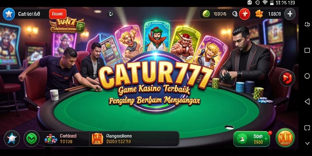 Tampilan gameplay menarik dari CATUR777 dalam suasana Kasino.