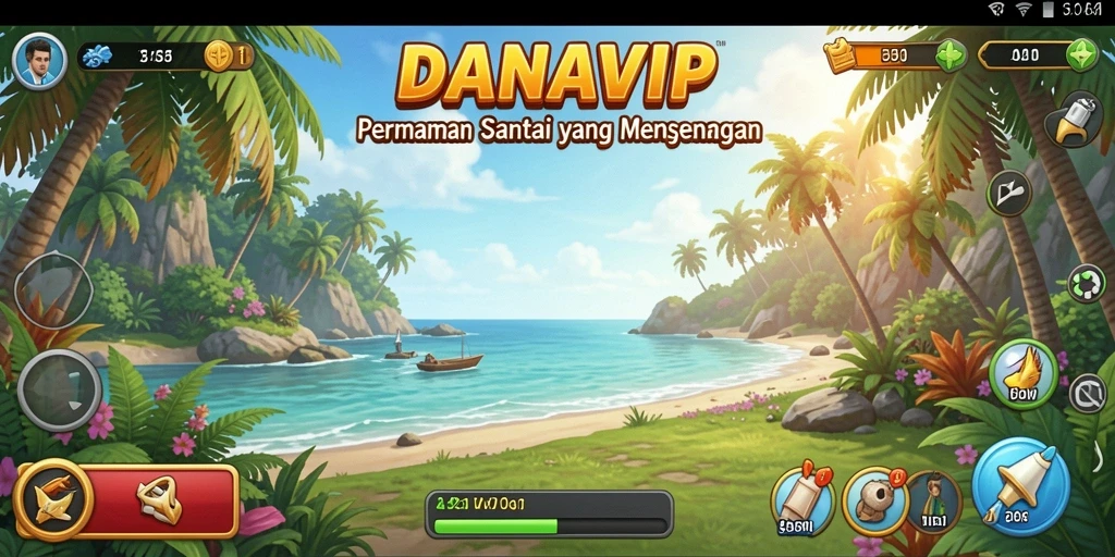 Tangkapan layar gameplay dari DANAVIP menunjukkan keseruan dalam bermain.