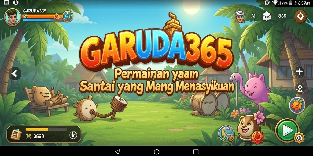 Tampilan menarik dari gameplay GARUDA365 yang santai dan penuh warna.