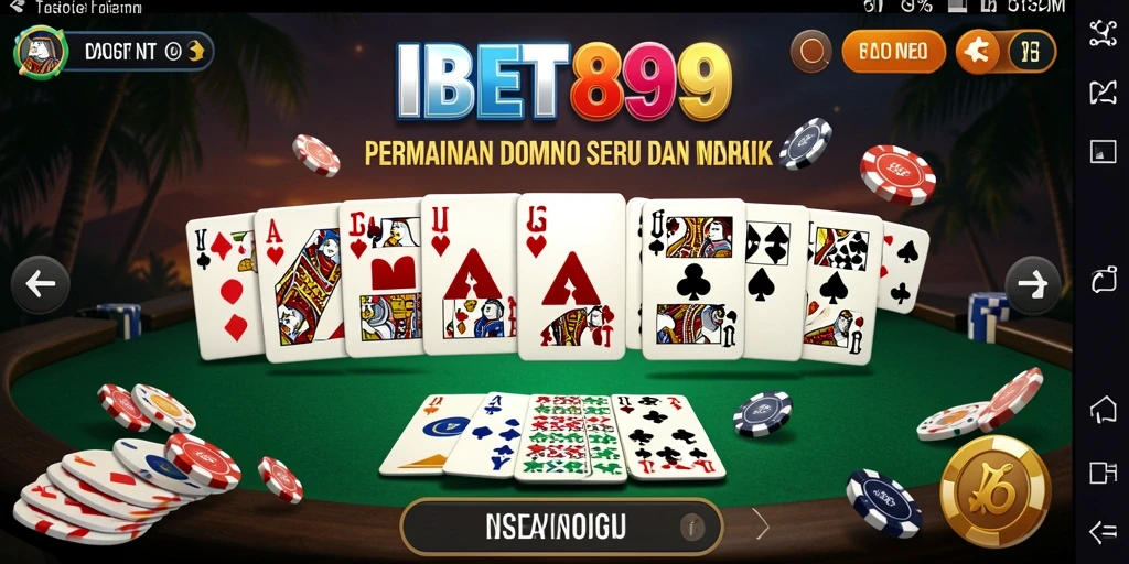 Tampilan gameplay Domino yang menarik dan interaktif di IBET899.