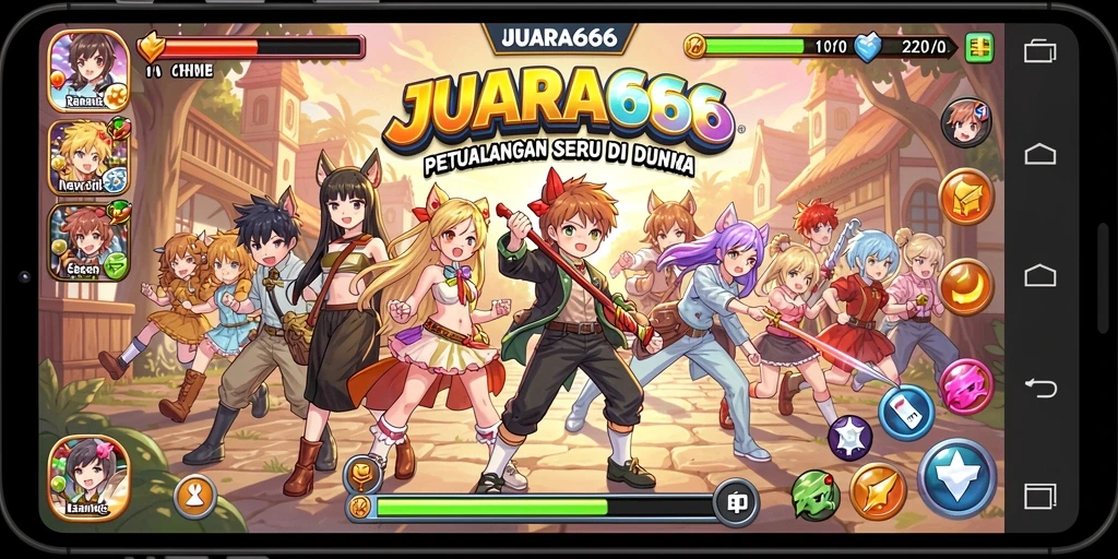 Screenshot JUARA666 yang menampilkan aksi seru dalam pertarungan anime.