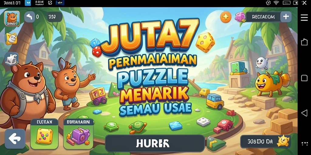 Tampilan gameplay seru dalam JUTA7 dengan berbagai level puzzle.