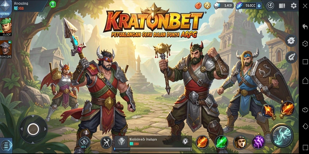 Screenshot gameplay KRATONBET menampilkan aksi seru dalam pertempuran ARPG.