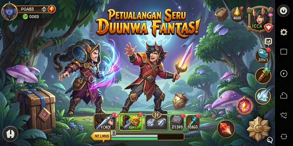 Tampilan gameplay POA88 yang menampilkan petualangan seru dan grafis menakjubkan.