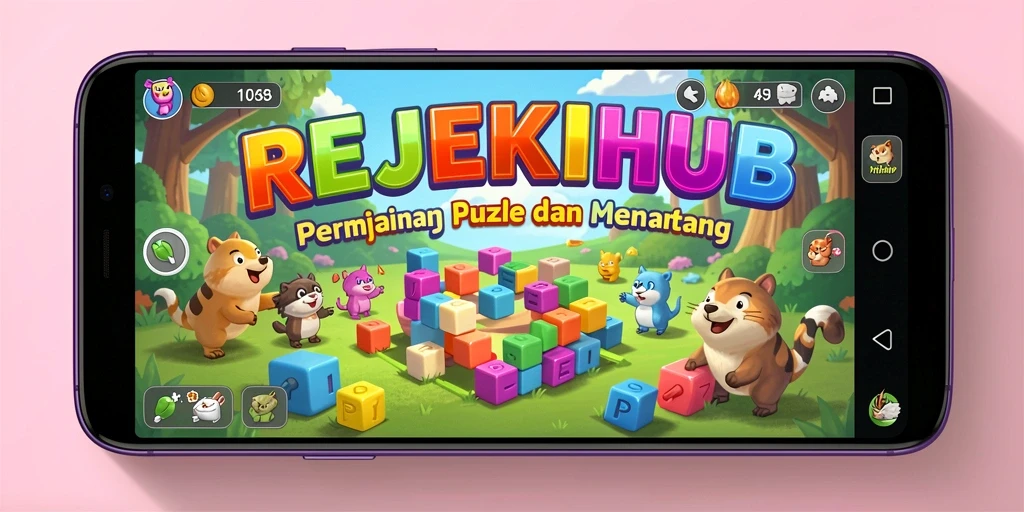 Screenshot utama REJEKIHUB menampilkan gameplay puzzle yang mendebarkan.