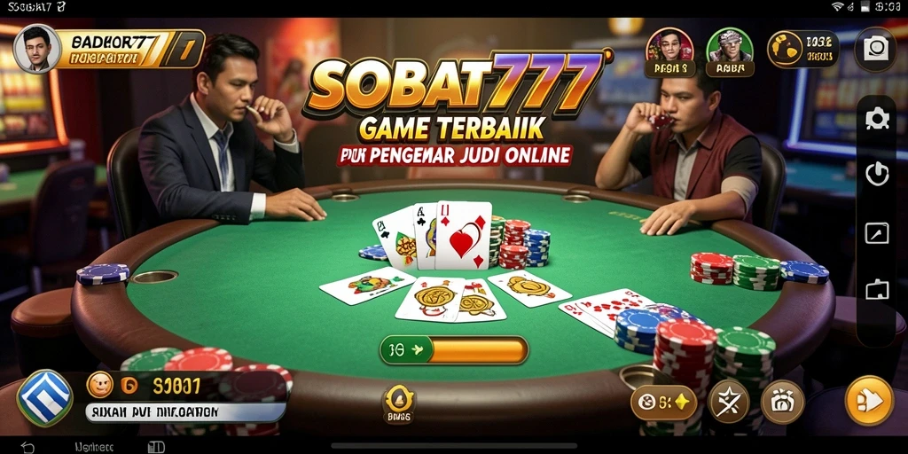 Tampilan menarik dari gameplay Poker SOBAT777 yang mendebarkan.