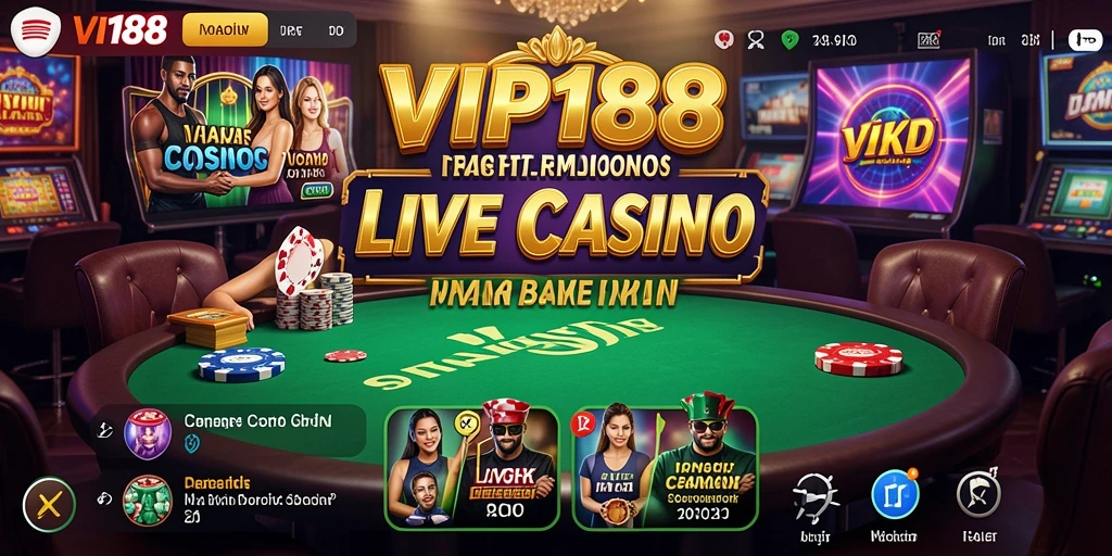 Screenshot gameplay Live Casino yang mendebarkan dari VIP188.