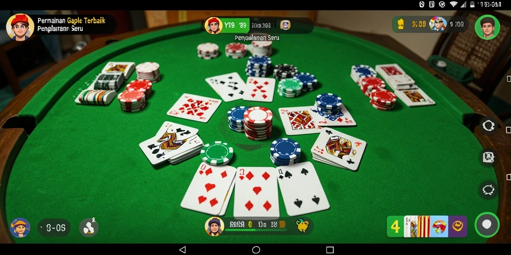 Tampilan gameplay Y89 yang menarik dan seru saat bermain Gaple.