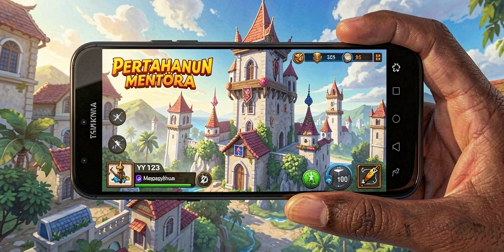 Gameplay YY123 yang penuh strategi dan seru dalam Tower Defense.